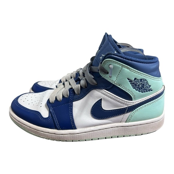 Nike Air Jordan 1 Mid "Blue Mint" Sneakers Size Men's 8.5 - Picture 5 of 13